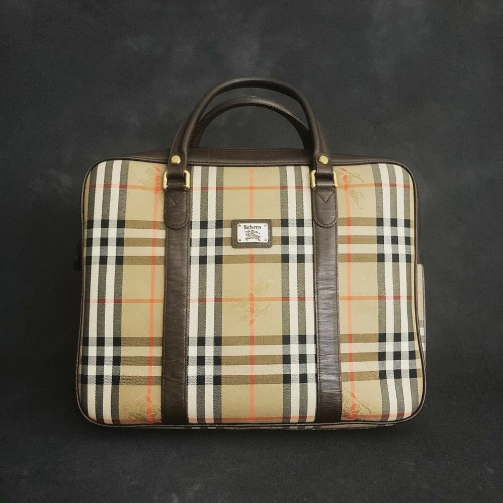Burberry Nova Check Haymarket Business Bag